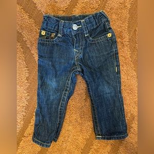 True Religion baby jeans- adjustable waste 6-12 months